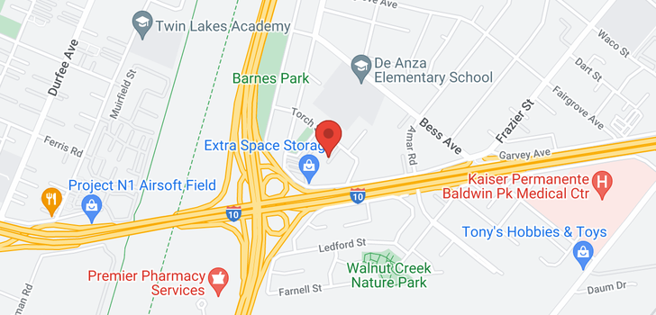 map of 12766 Torch Baldwin Park, CA 91706